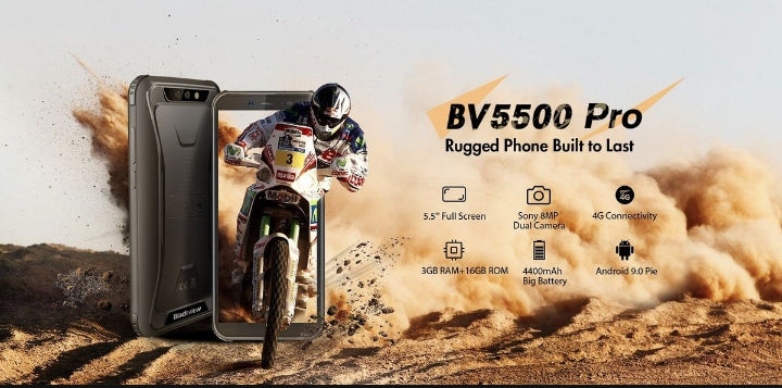 Blackview BV5500 Pro Rugged Smart Phone/LTE/3GB/16GB
